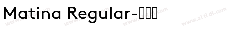 Matina Regular字体转换